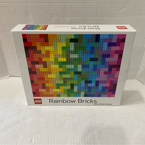 Lego "Rainbow Bricks" 1000 Piece Puzzle - 25" x 20" Poster Included - Picture 1 of 2